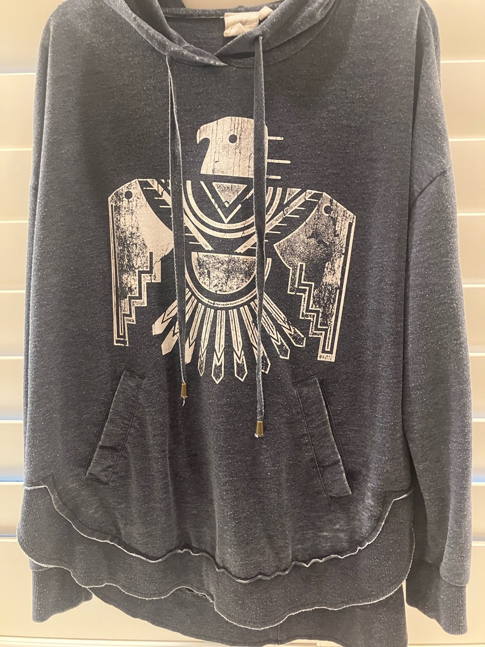 White Crow Gray Pullover Hoodie Sweatshirt